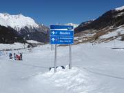 Ausschilderung im Talbereich