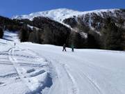 Flache Piste im meist sportlichen oberen Bereich