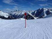 Markierung der Skiroute
