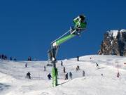 Schneekanonen an der Kristallbahnabfahrt