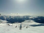 Leichte Abfahrt in der Nähe des Ortes Alpe d'Huez