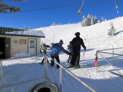 Beim Schlepplift wird immer der Bügel gereicht