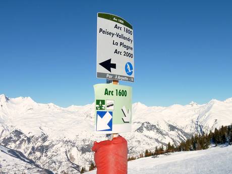 Rhône-Alpes: Orientierung in Skigebieten – Orientierung Les Arcs/Peisey-Vallandry (Paradiski)