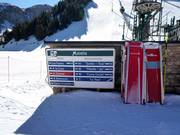 Pistenausschilderung mit aktuellen Informationen