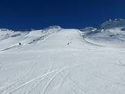 Leichte Piste am Gletscher Jet