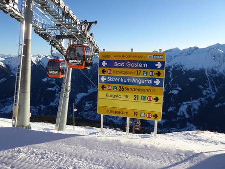 Goldberggruppe: Orientierung in Skigebieten – Orientierung Bad Gastein/Bad Hofgastein – Schlossalm/Angertal/Stubnerkogel