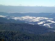 Blick vom Arber zum Ort Lam