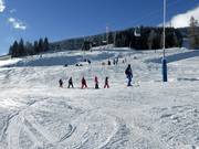 Kinderskischule an der Gondelbahn Familyjet