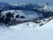 Les Deux Alpes liegt zu Füßen der Pisten
