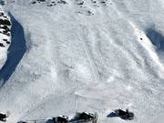 Breiter Tiefschneehang am Sareiserjoch