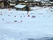 Abgesichertes Anfängergelände in Montgenèvre