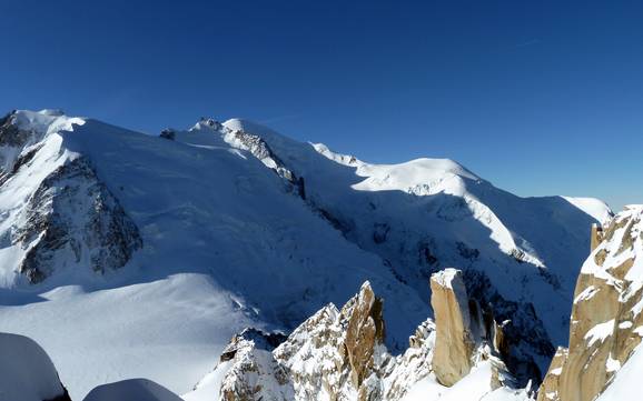 Größter Höhenunterschied in Rhône-Alpes – Skigebiet Aiguille du Midi (Chamonix)