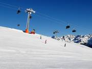 Perfekt präparierte Piste am Kronplatz