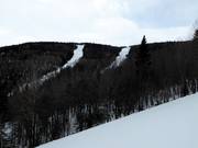 Blick auf die schweren Pisten La Fénomène und L'Ecore