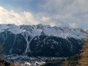 Blick auf das Skigebiet Brévent-Flégère