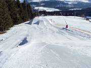 Präparierter Snowpark auf der Mutterer Alm