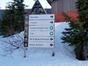 Pistenausschilderung am Grouse Mountain