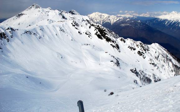 Großer Kaukasus: Größe der Skigebiete – Größe Rosa Khutor