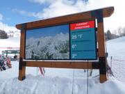 Pistenplan mit digitalen Informationen an der Talstation