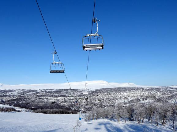 Fjällgårdsbanan - 4er Hochgeschwindigkeits-Sesselbahn (kuppelbar)