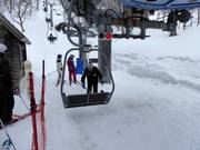 Bei Schneefall werden die Sitze abgekehrt