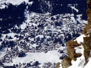 Blick vom Rothorngipfel auf Valbella