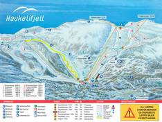 Pistenplan Haukelifjell Skisenter