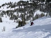 Steile Piste an der Sesselbahn Sugarloaf