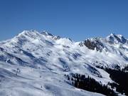 Blick über das Skigebiet Ratschings