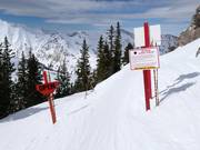 Steiles Gelände ausgehend von der High Traverse