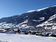 Blick auf die Unterkünfte in Bramberg