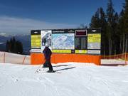 Infotafel im Skigebiet Garmisch-Classic