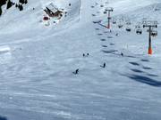 Die schwarze Piste von der Wastlhöhe ist steil, aber breit