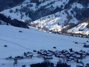 Blick auf Au und den Grunholzlift