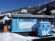 Große Informationstafel an der Verbindungsbahn Alpbach-Wildschönau
