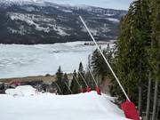 Lanzenbeschneiung im Skigebiet Åre