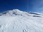 Breite und leichte Piste am Jakobshorn