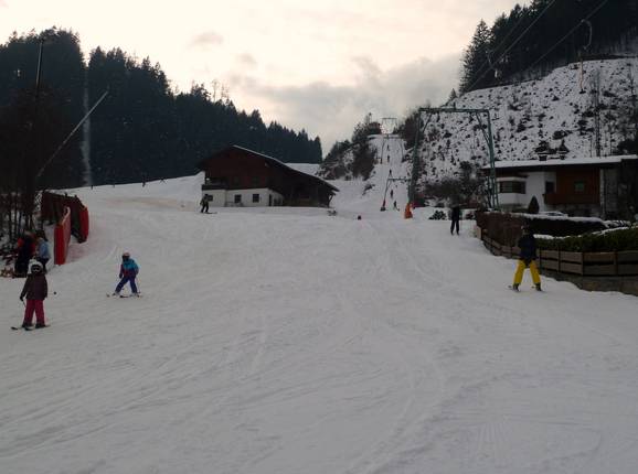 Blick auf die Hauptabfahrt