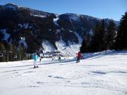 Roßkopfabfahrt mit Blick auf Zauchensee