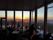 Après-Ski Tipp Sonnenuntergang im Chalet du Sommet