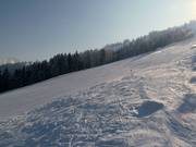 Schwere Abfahrt Buchensteinwand