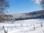 Fast unsichtbar in die Landschaft eingebettet – Skigebiet Olpe-Fahlenscheid.
