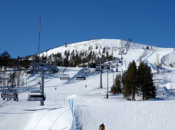 Pyhä Express - 6er Hochgeschwindigkeits-Sesselbahn (kuppelbar) mit Abdeckhauben