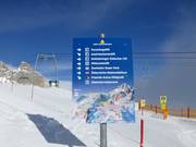 Beschilderung am Gletscher