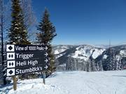 Am Gipfel starten viele sehr schwere Abfahrten