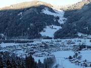 In Flachau führen die Pisten bis in den Ort