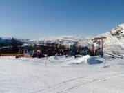 Die Schneekanonen warten auf den nächsten Einsatz