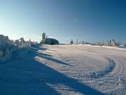 Präparierte Piste am Fichtelberg