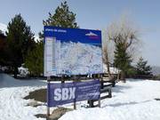 Pistenplan im Skigebiet Sierra Nevada