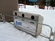 Recycling im Skigebiet von Fernie